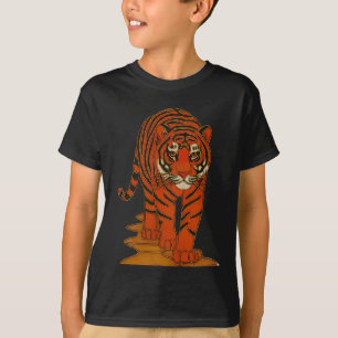 Cloisonne Art Tiger on the Jungle Path T-Shirt