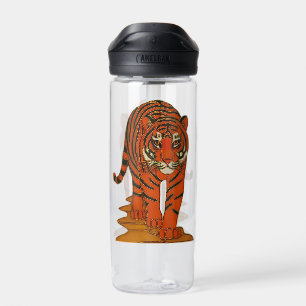 Cloisonne Art Tiger on the Jungle Path Water Bottle