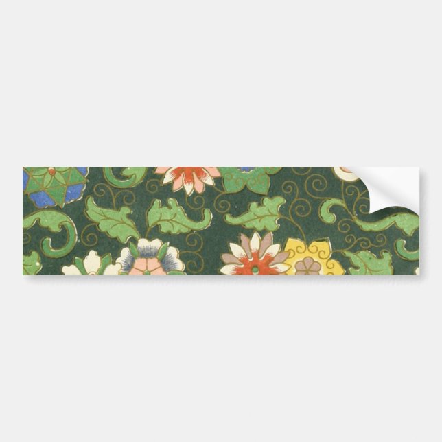 Cloisonne China Patter Asian Oriental Bumper Sticker (Front)