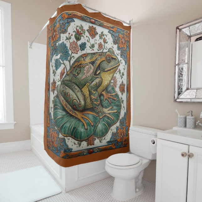 Cloisonne Frog on Lily Pad  (In Situ)