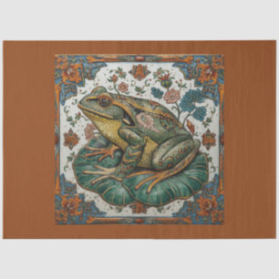 Cloisonne Frog on Lily Pad Tissue & Decoupage Pape Paper