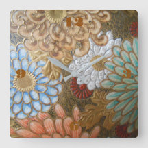 Cloisonne' Square Wall Clock