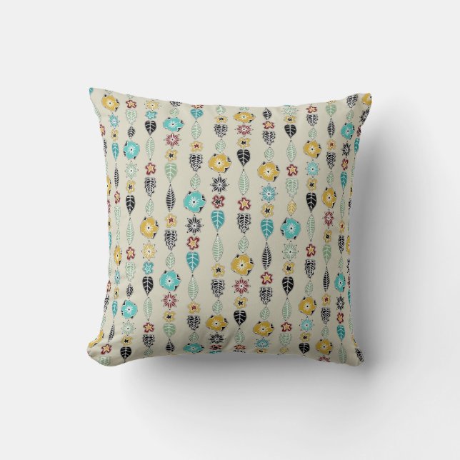 cloisonne stripe linen throw pillow (Front)