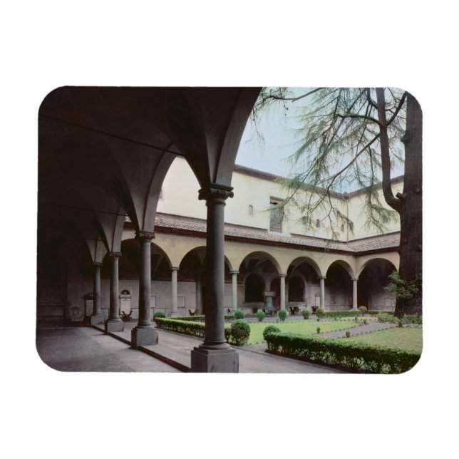 Cloister of the convent, rebuilt in 1442 (photo) magnet (Horizontal)
