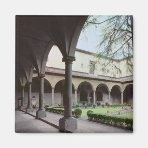Cloister of the convent, rebuilt in 1442 (photo) magnet