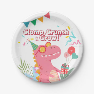 Clomp, Crunch & Growl! Dinosaur Party Paper Plate
