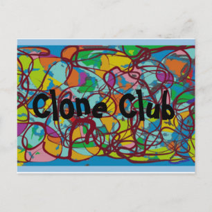 Clone Club from Orphan Black TV show abstract art Postcard