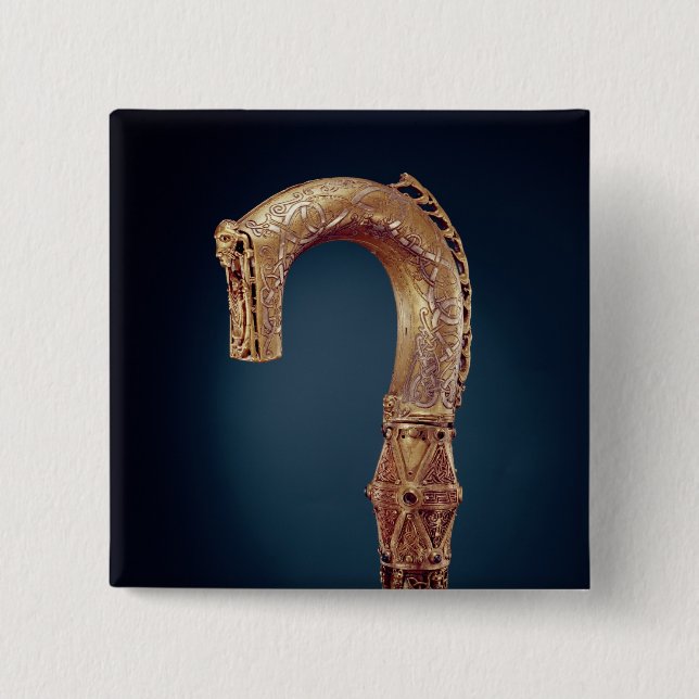 Clonmacnoise Crozier, County Offaly, Viking Age 2 Inch Square Button (Front)