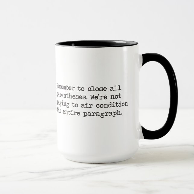 Close all Parentheses Mug (Right)