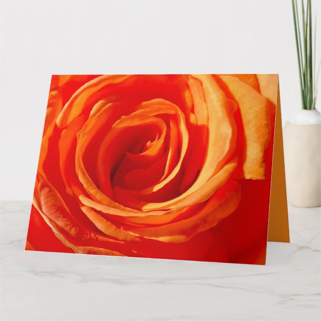 Close Bright Rose  Card (Front)