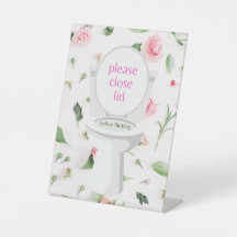Close Lid Before Flushing - Self-Standing Sign