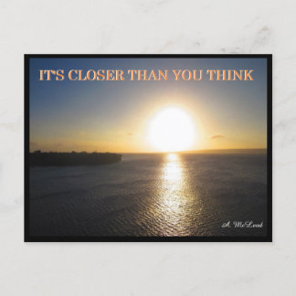 Close Sun Postcard - FLat Earth Meme
