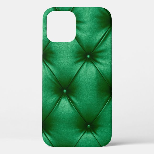 Close up background texture of dark green capitone Case-Mate iPhone case (Back)