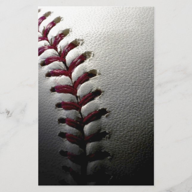 Close-up Baseball Stationery (Front)