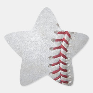 Close-up Baseball Surface Star Sticker