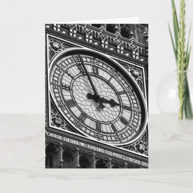 Close up Big Ben Clock Tower Travel Europe Card (Front)