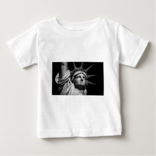 Close-up Black White Statue of Liberty New York Baby T-Shirt