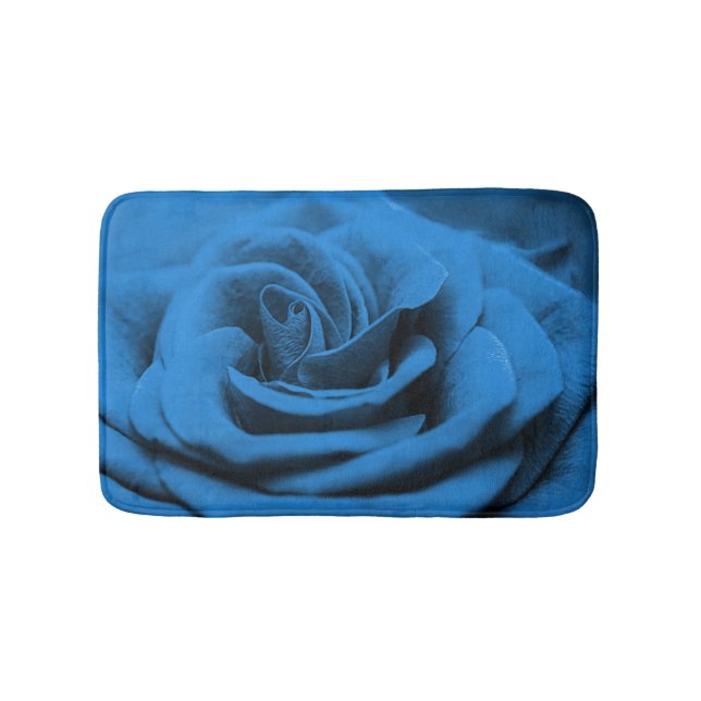 Close-up blue red rose, macro beauty. bath mat (Front)