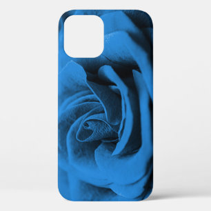 Close-up blue red rose, macro beauty. iPhone 12 case