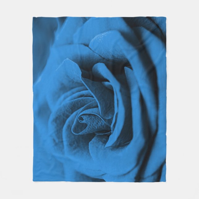 Close-up blue red rose, macro beauty. fleece blanket (Front)