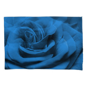 Close-up blue red rose, macro beauty. pillowcase