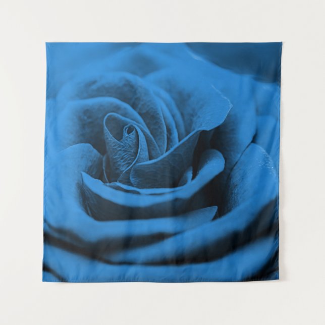 Close-up blue red rose, macro beauty. tapestry (Front)