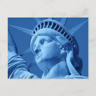 Close-up Blue Statue of Liberty Postcard