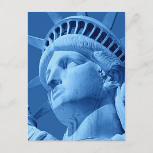 Close-up Blue Statue of Liberty Postcard