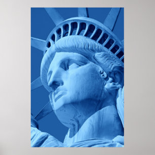 Close-up Blue Statue of Liberty Poster