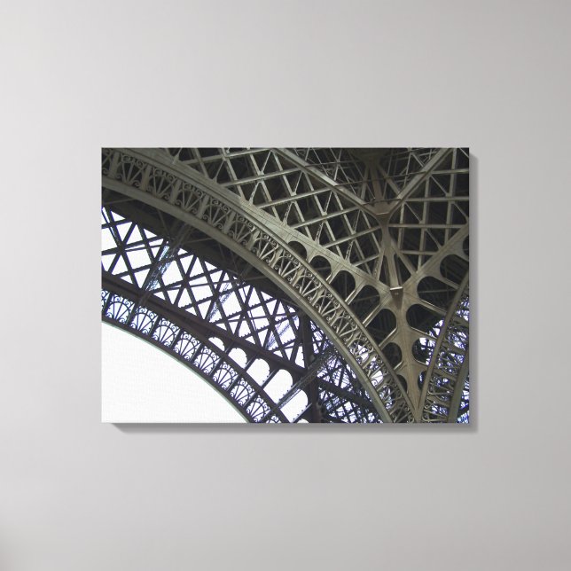 Close-Up Detail Eiffel Tower Paris Architecture Canvas Print (Front)