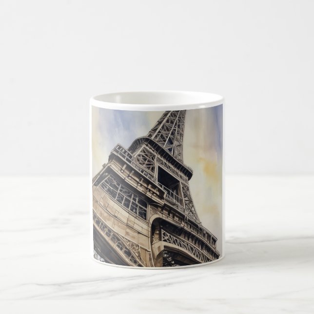 Close-up Eiffel Tower Paris Love City Travel Coffee Mug (Center)