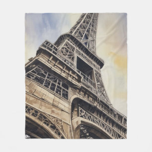 Close-up Eiffel Tower Paris Love City Travel Fleece Blanket