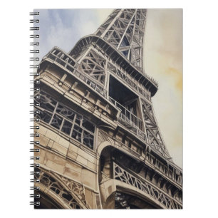 Close-up Eiffel Tower Paris Love City Travel Notebook