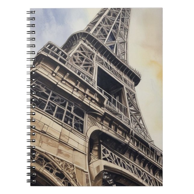 Close-up Eiffel Tower Paris Love City Travel Notebook (Front)