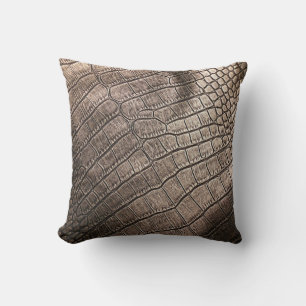 Close-Up Elegant Leather: Textured Pattern Throw Pillow