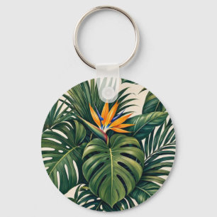 Close-Up Exotic Foliage Keychain