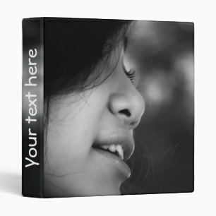 Close-up face of beautiful smiling binder