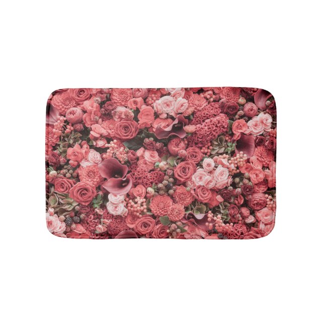 Close-up floral abstract background. bath mat (Front)