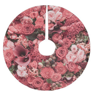 Close-up floral abstract background. brushed polyester tree skirt