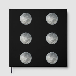 Close-Up Full Moon in the Night Sky. Photography Guest Book