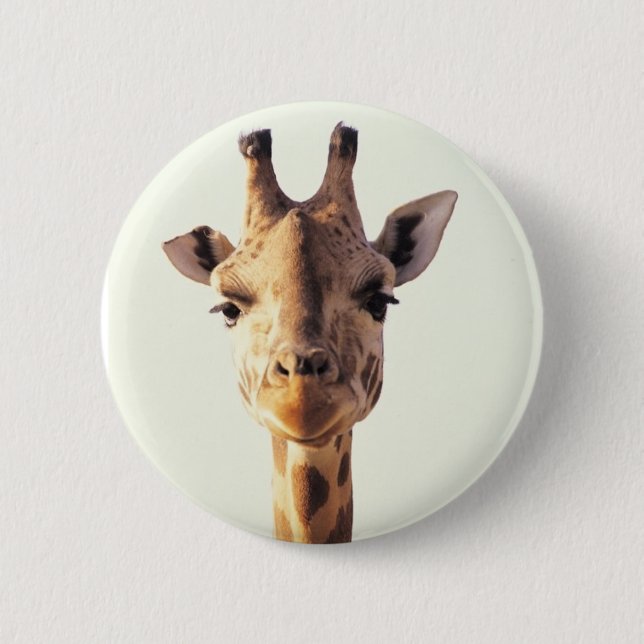 Close-Up Giraffe 2 Inch Round Button (Front)