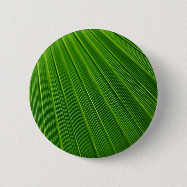 Close-up Green Leaf 2 Inch Round Button (Front)