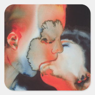 Close-up Kiss 1988 Square Sticker