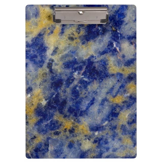 Close up of a Blue Sodalite Clipboard (Front)
