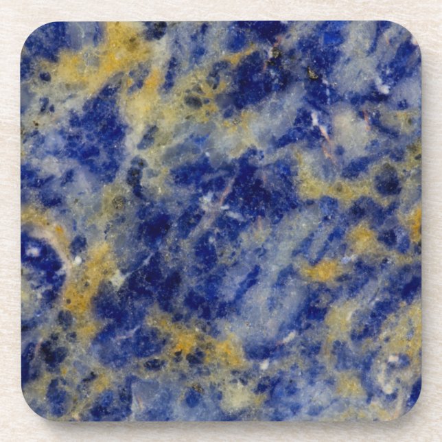 Close up of a Blue Sodalite Coaster (Front)