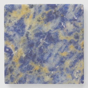 Close up of a Blue Sodalite Stone Coaster