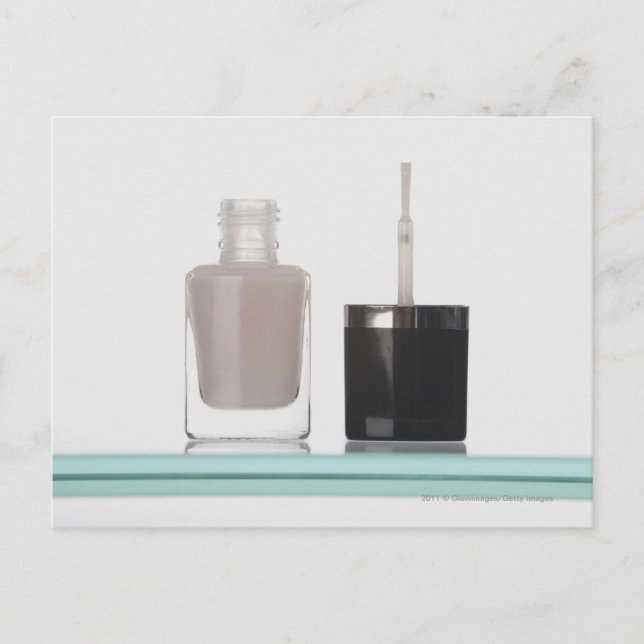 Close-up of a bottle of nail polish postcard (Front)