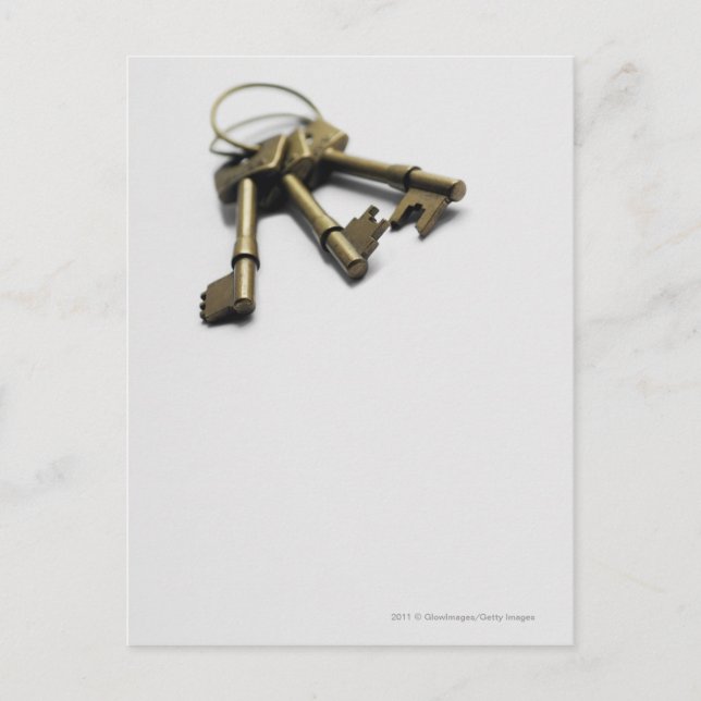 Close-up of a bunch of keys postcard (Front)