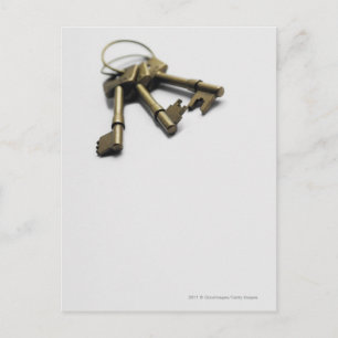 Close-up of a bunch of keys postcard