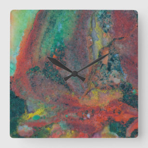Close up of a Christmas Jasper Square Wall Clock